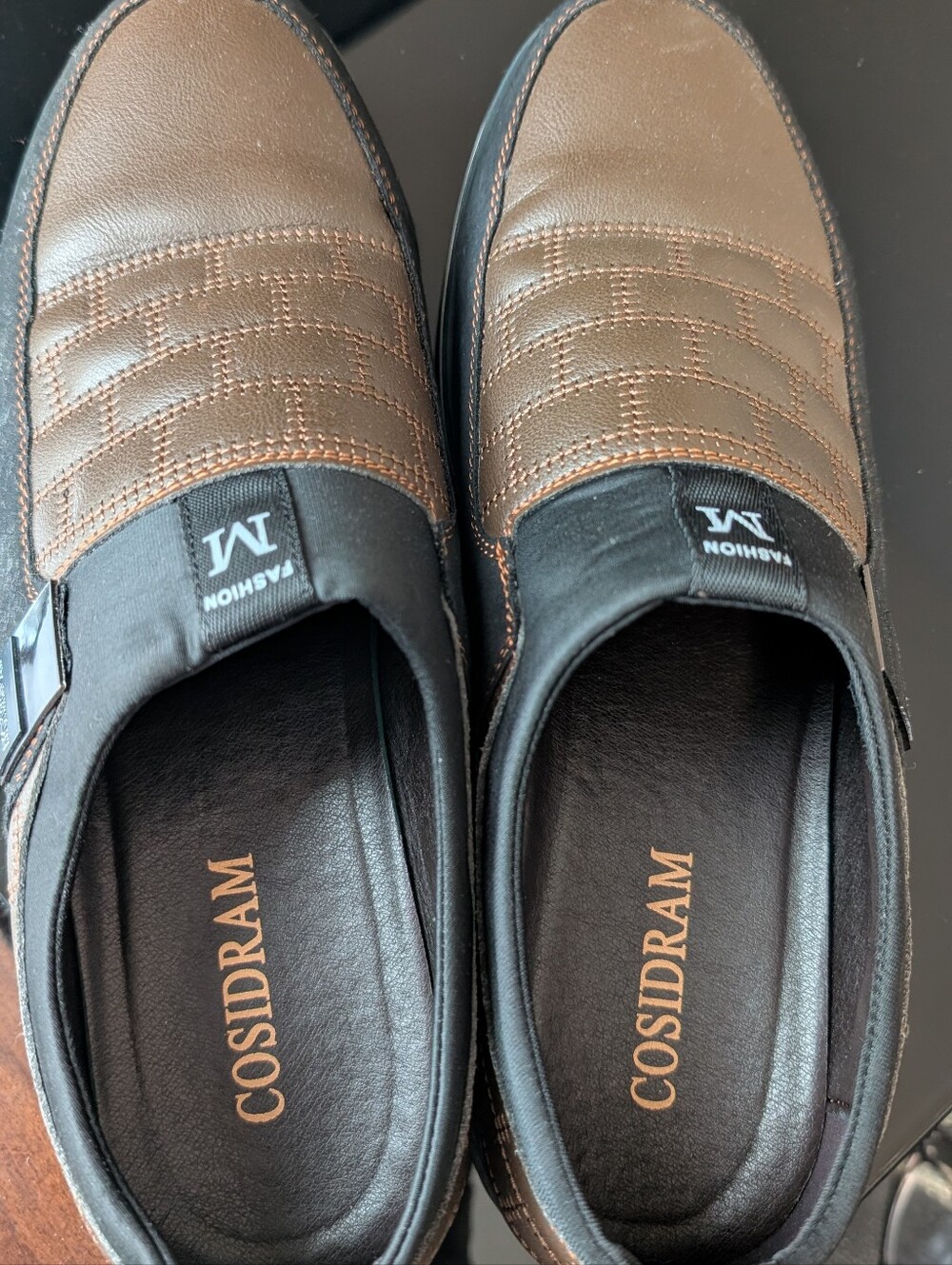 Men's Casual Slip-On Shoes in Black and Brown - Comfortable Everyday Wear